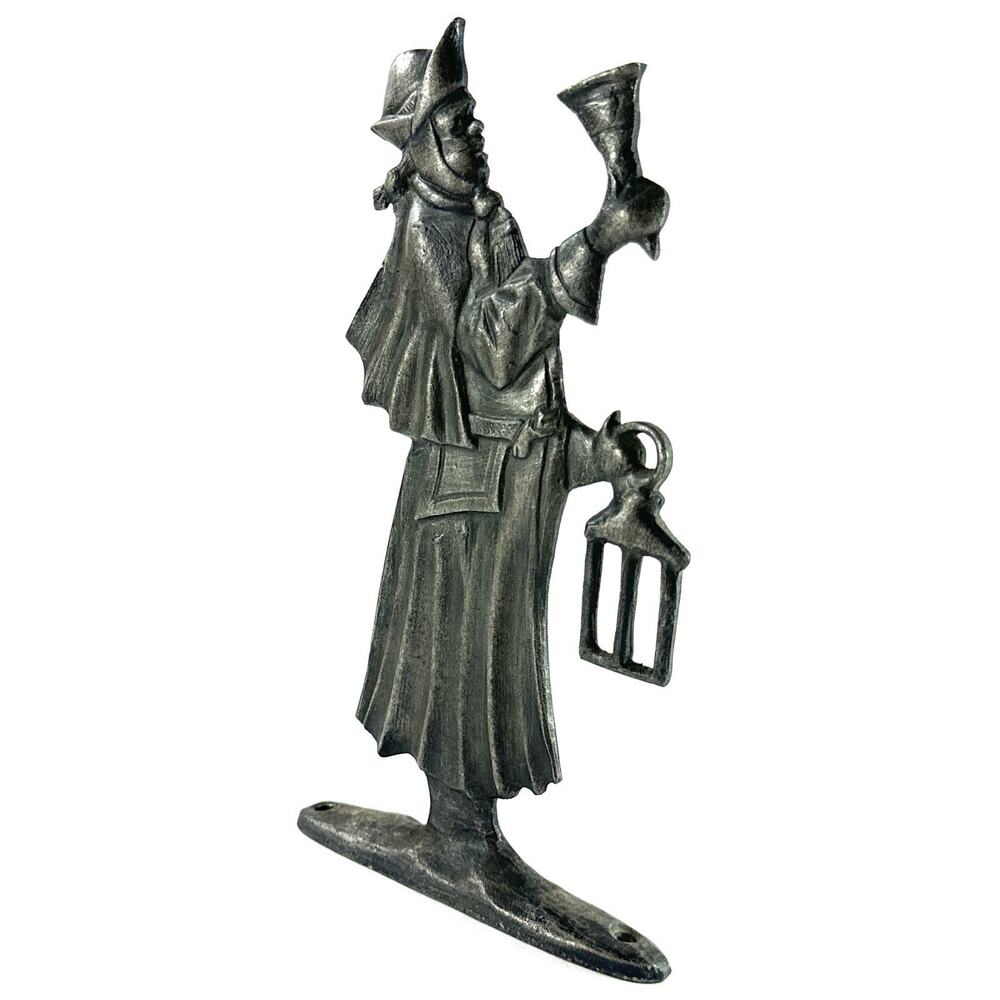 Vintage Cast Aluminum Town Crier House Address Sign Whitehall Style 8” - Picture 5 of 8